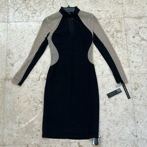 Avery G Bloomingdales Exclusive Black Dress with Beads